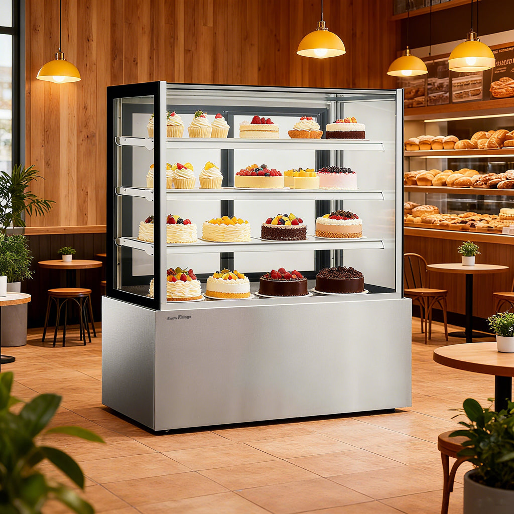 Cake Upright Showcase DG Series - Two Shelves (Straight)