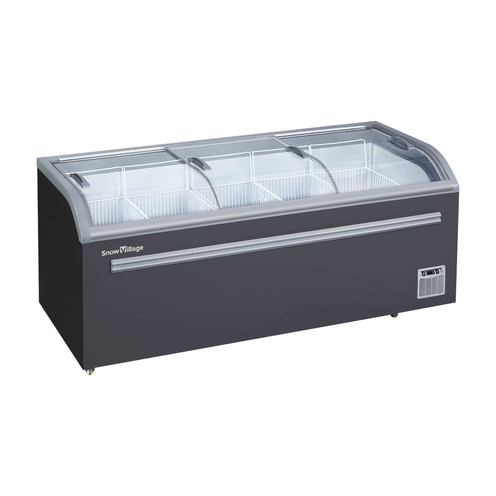 Island Freezer SD/SC Static Cooling Series - Three Sliding Doors (Curved)